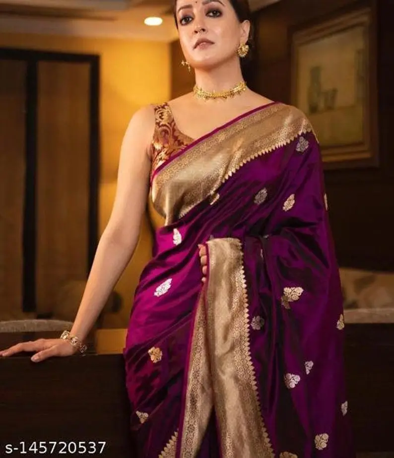 Raima Sen Stunning Looks In Beautiful Violet Saree Sleeveless Blouse